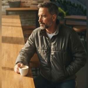 Columbia Men's Thermal Comfort Omni-Heat Shield Steel Grey Zip Up Jacket Size M